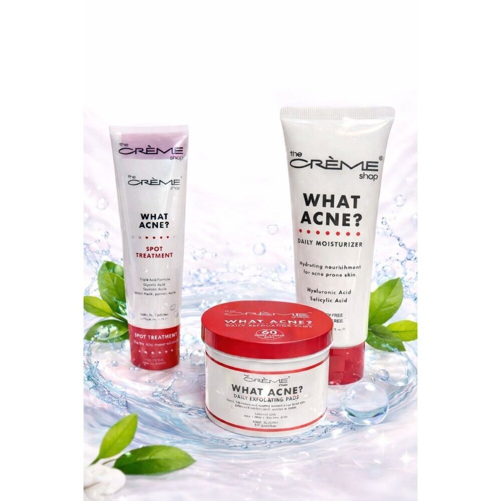 Creme Shop What Acne? Daily Moisturizer Spot Treatment Exfoliating Pads NEW